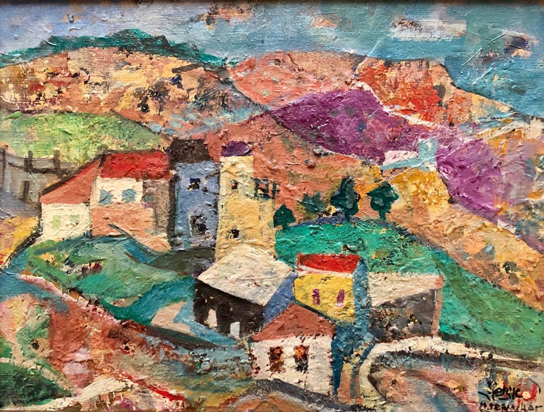 JACOB EISENSCHER (1896-1980, Israel) Landscape (1 of 4)