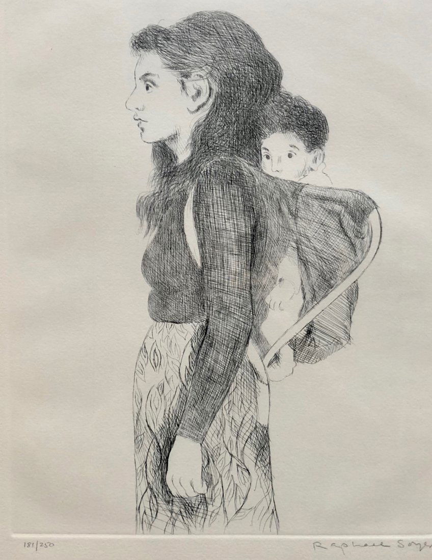 RAPHAEL SOYER (1899-1997,  New York) Mother & Baby (1 of 5)