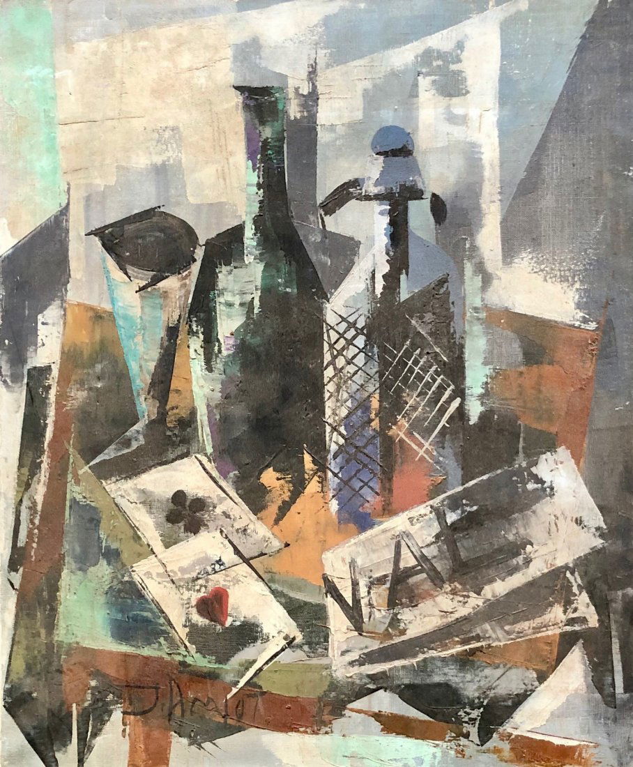 JEAN AMIOT (b. 1920, France) Cubist Abstract (1 of 4)