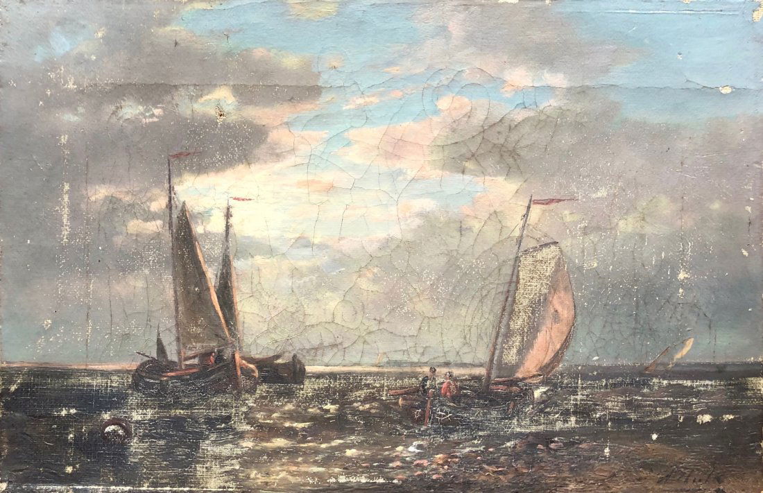 ABRAHAM HULK I (1813-1897, British) Seascape (1 of 4)