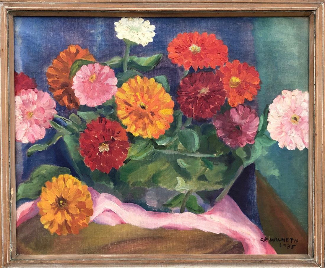 CLAIRE WILMUTH (b. 1900, NJ, NY) American Floral 1935 (1 of 3)
