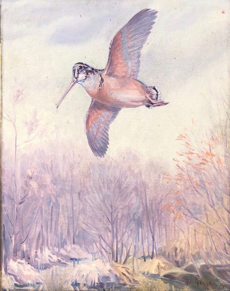 Painting Of A Grouse Game Bird Signed Fr. Benson (1 of 5)