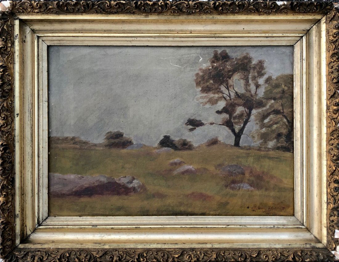 19th Century Impressionist Illegibly Signed Landscape (1 of 5)