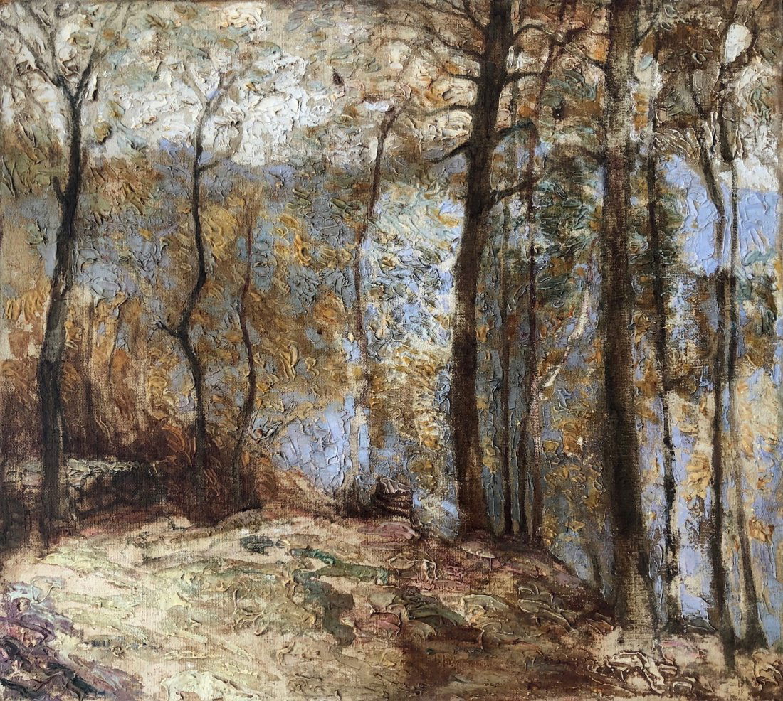 Early 20th c. Illegibly Signed Impressionist Landscape (1 of 4)