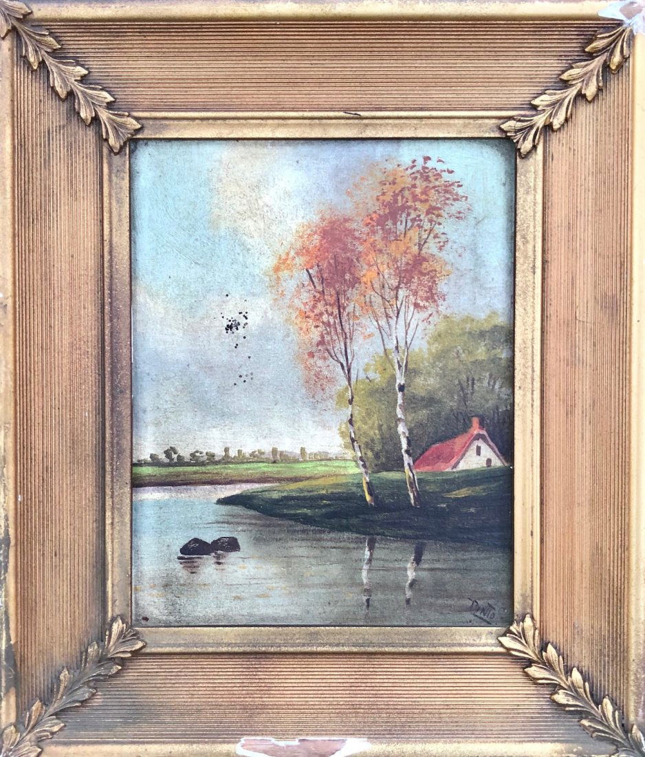 Early 20th Century Impressionist Landscape Signed PINTO (1 of 4)