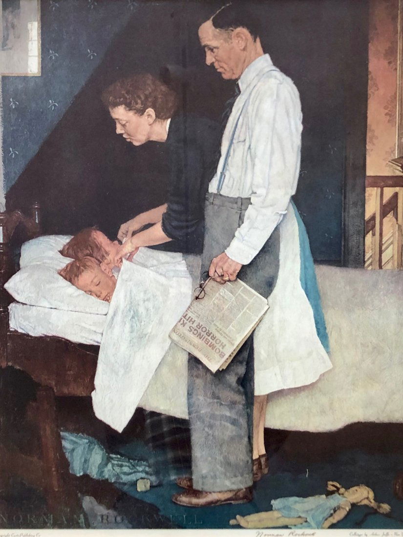 Freedom Of Fear, Norman Rockwell Signed Collotype (1 of 7)