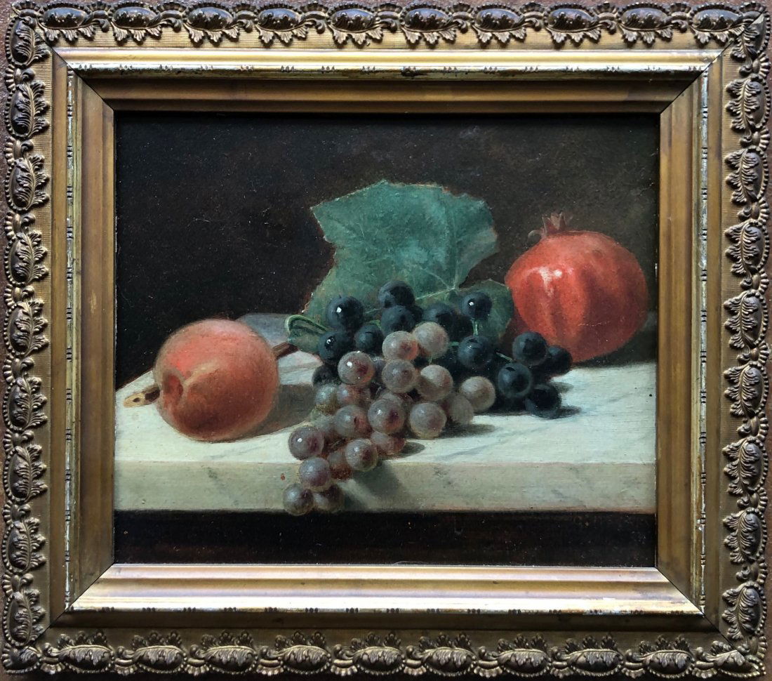 GEORGE HARVEY (1800-1878, England, Mass.) Still Life (1 of 4)