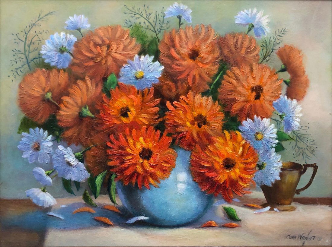 CORA BERNICE WRIGHT (1868-1948, California) Flowers (1 of 5)