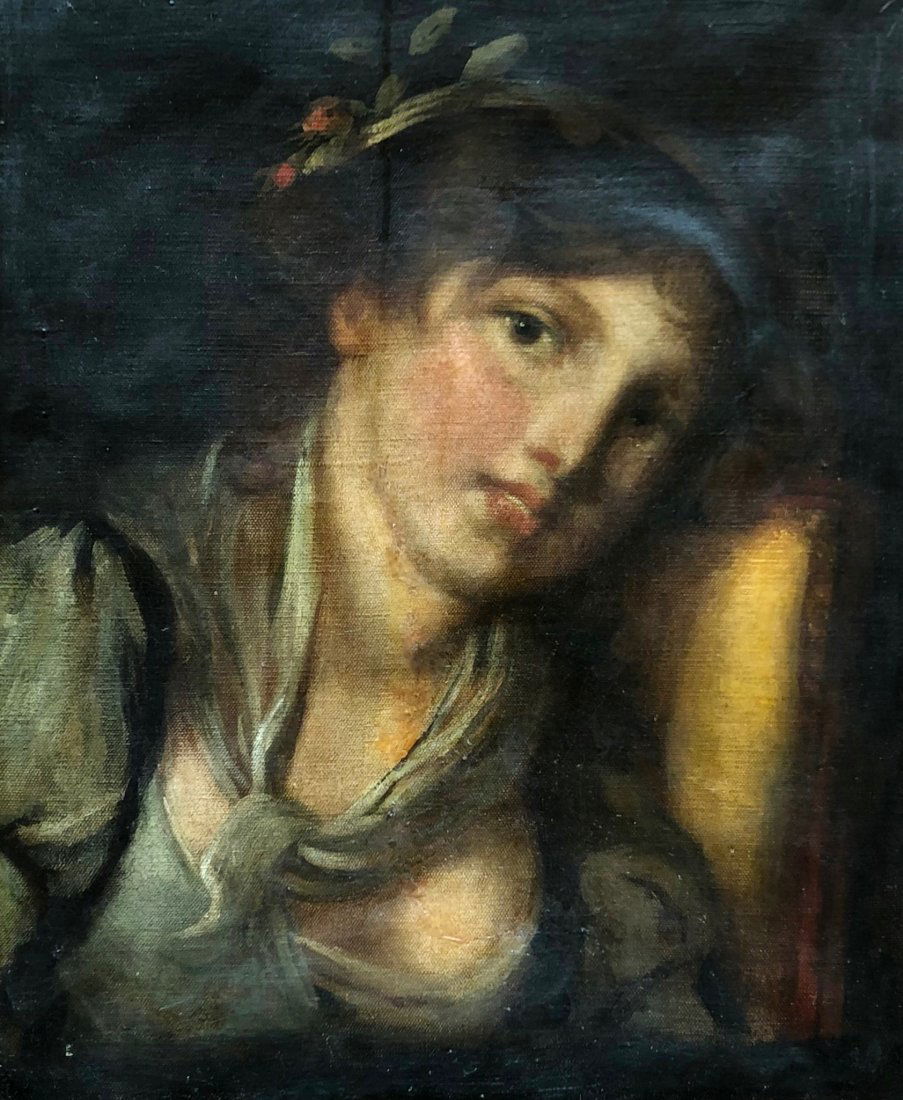 Attr. JEAN-BAPTISTE GREUZE (1725-1805) Portrait (1 of 5)