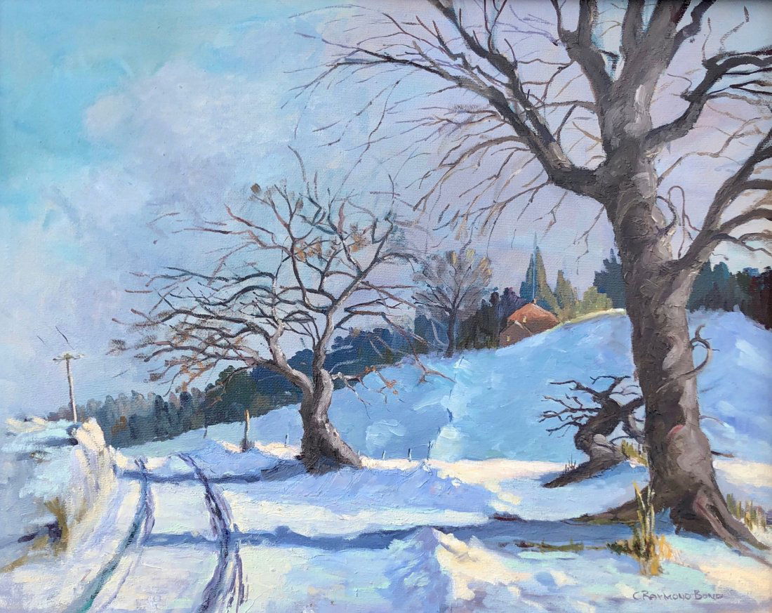 C. RAYMOND BOND (20th C, American) Winter Landscape (1 of 4)