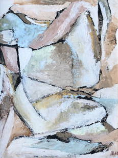 Mid-Century Modern Abstract Signed LeRoy 1960: 23 1/2 x 17 1/2 in. (sight), 28 1/2 x 22 1/2 in. (framed). Dated 1960. Oil on canvas. Possibly LeRoy McWilliams - A Washington DC artist.