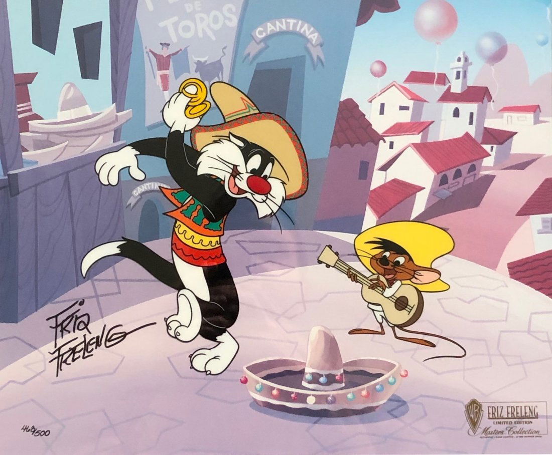 MEXICAN CAT DANCE Signed By Friz Freleng WB Cel (1 of 4)