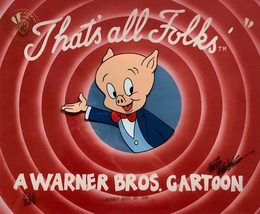 THAT'S ALL FOLKS Warner Bros LE Animation Cel (1 of 5)