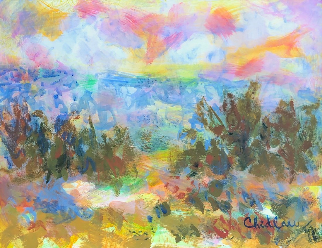 PAUL CHIDLAW (1900-1989, Ohio) Abstract Landscape (1 of 5)