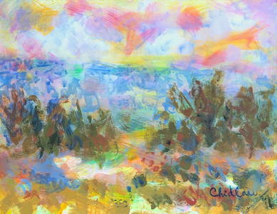 PAUL CHIDLAW (1900-1989, Ohio) Abstract Landscape