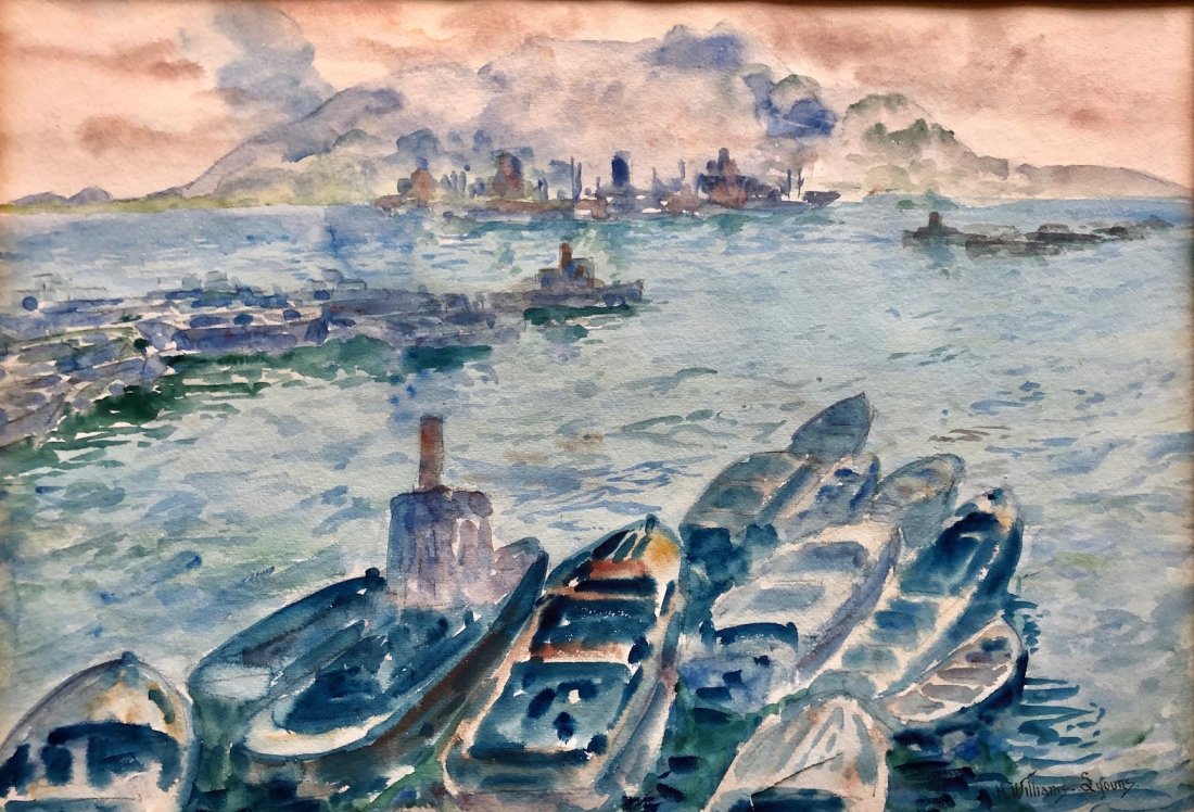 HERBERT FRANCIS WILLIAMS-LYOUNS (1863-1933): Antofagasta, Chile. Impressionist watercolor. 20 x 14 in.