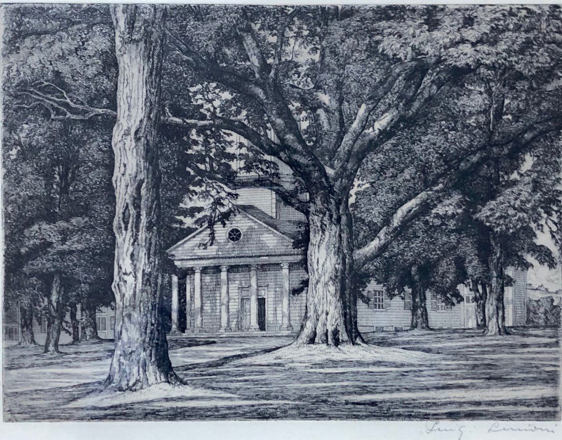 LUIGI LUCIONI (NJ, 1900-1988)  Pomfret Church (1 of 5)
