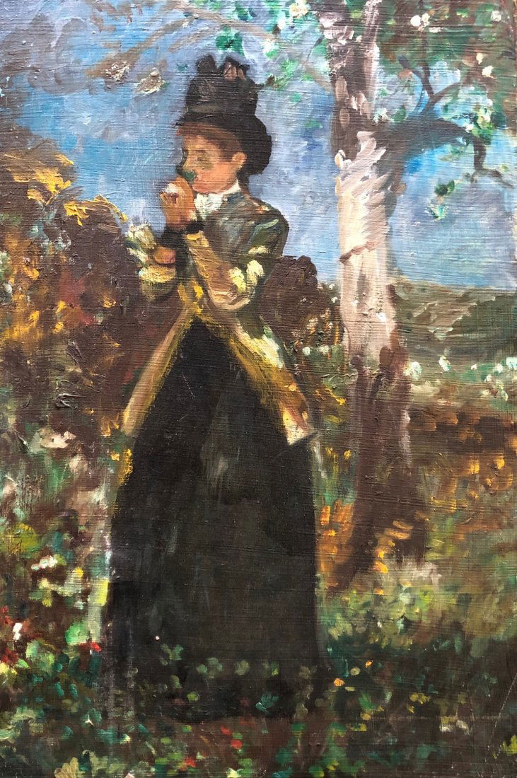 Impressionist French Woman In Landscape Scene (1 of 2)