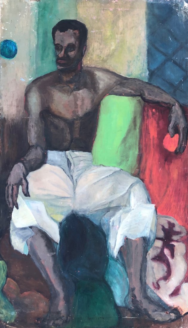 Early American Modernist African American Male Portrait (1 of 5)