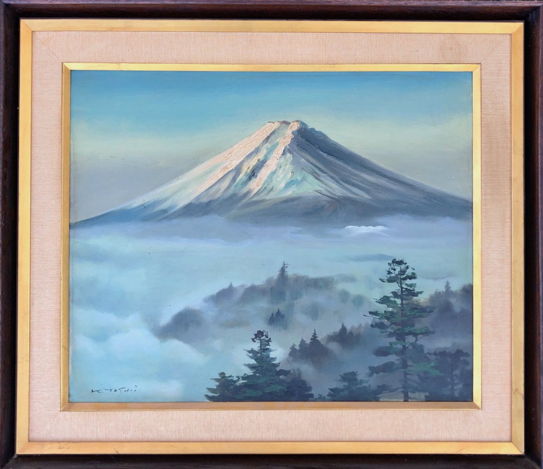 K YOSHI (20th c, Japan) Impressionist Mt Fuji Landscape (1 of 6)