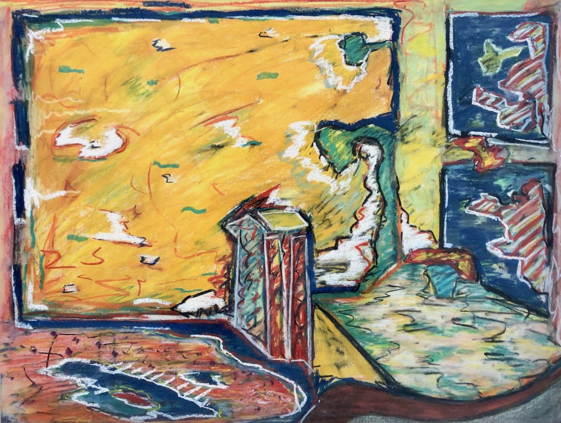 Modernist Abstract, Pastel On Paper (1 of 5)