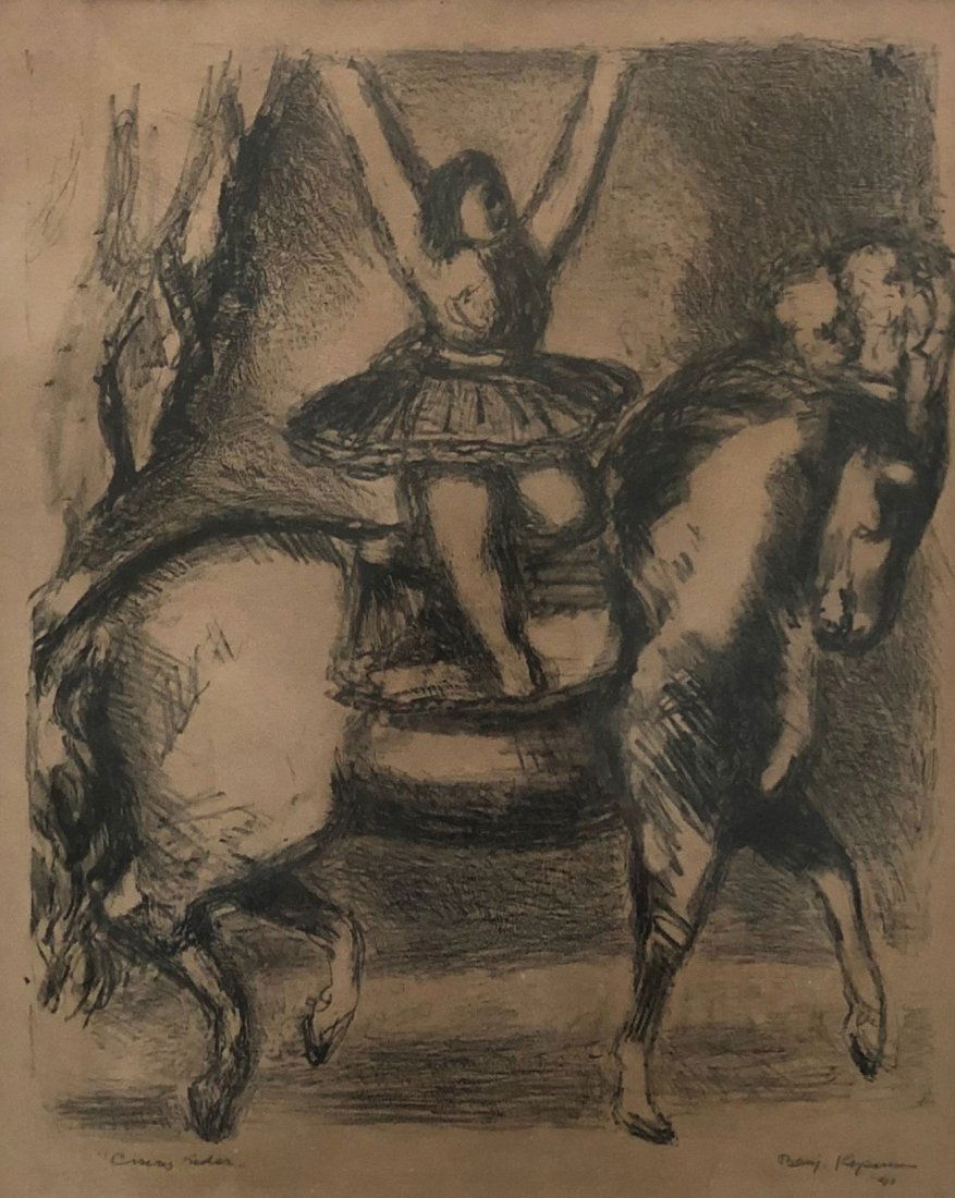 BENJAMIN KOPMAN (1887-1965, Russia/NY) Circus Rider (1 of 6)