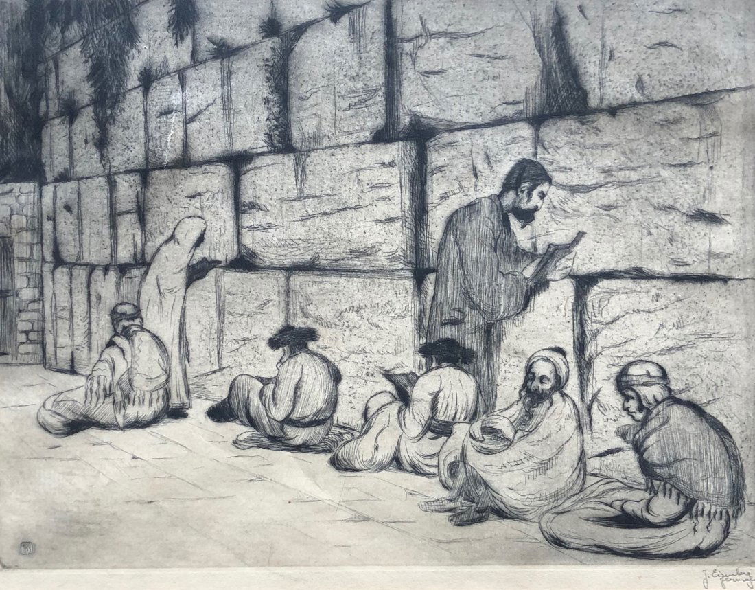 JAKOB EISENBERG (Israel 1897-1966) Jerusalem (1 of 4)