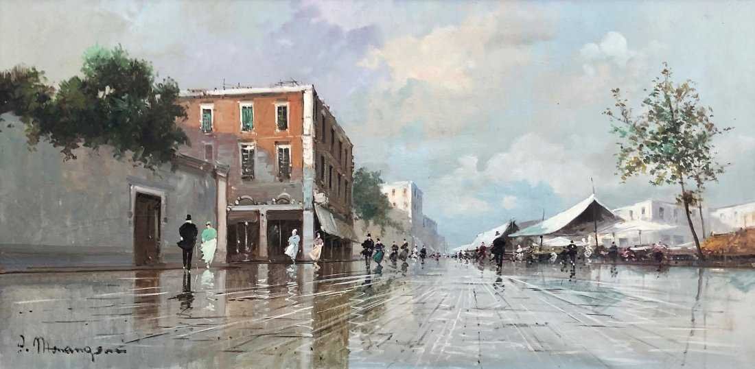 ALDO MARANGONI (20th C, Italy) Italian Street Scene (1 of 6)