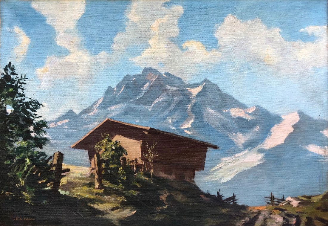 RUDOLF SAAL (1892-1960, Austria) Alps Landscape (1 of 4)