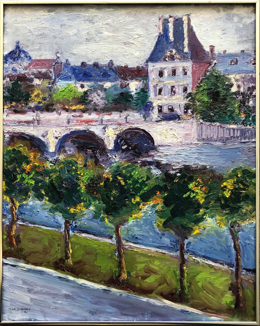 ISAAC SCHENKEIN (20th c) Impressionist Paris Scene (1 of 3)