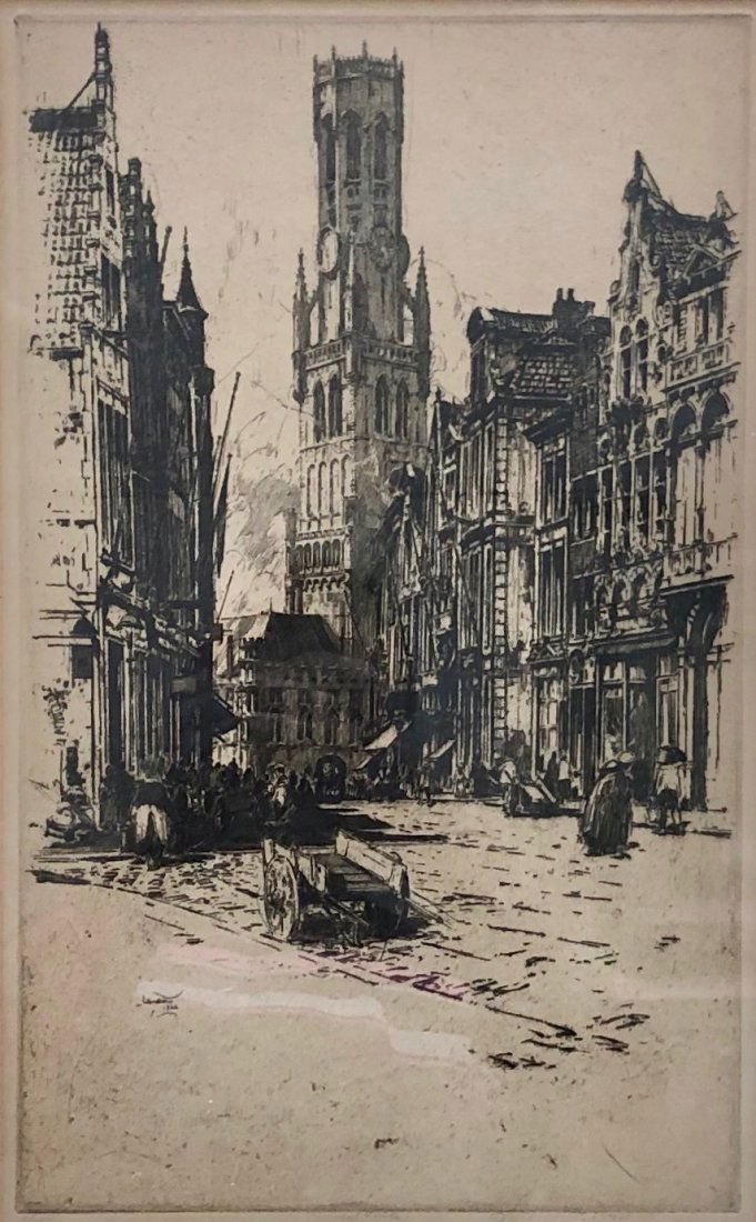 JOHN C VONDROUS (1884-1935, Czech) Bruges (1 of 5)