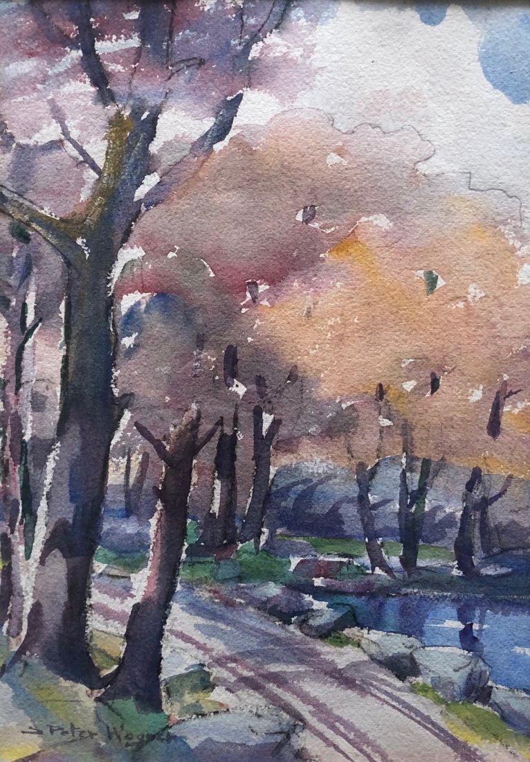 S. PETER WAGNER (20th c, Rockville, MD) Impressionist: Watercolor on paper, 15 1/2 x 10 3/4 in. (sight), 25 x 20 1/2 in. (framed)