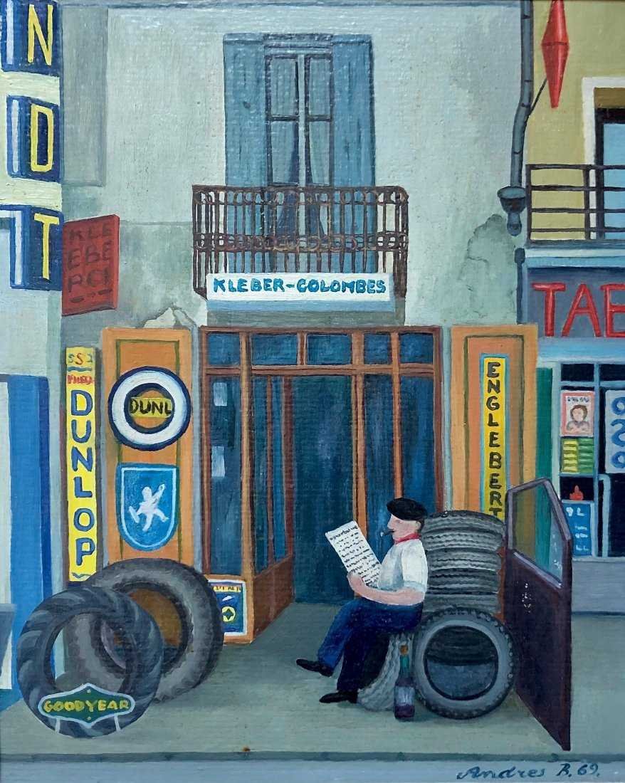 ANDRES BARTH (1916-1990, Swiss) Les Pins Genvena Label (1 of 6)