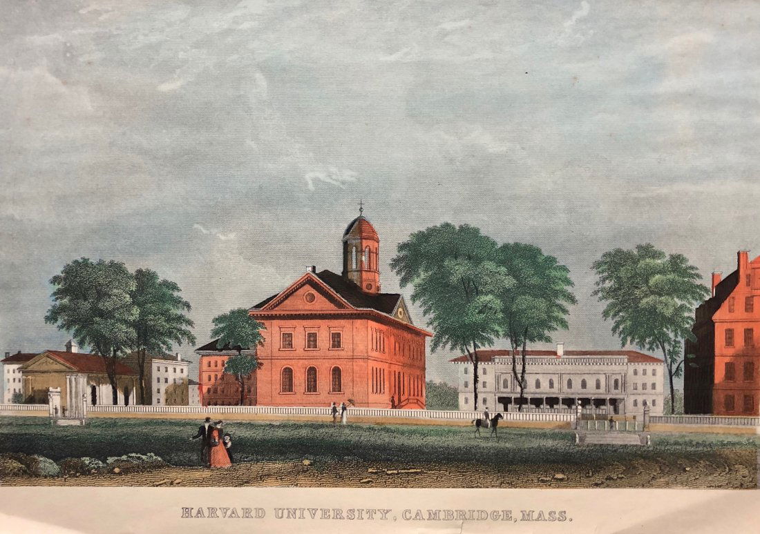 Early Colored Engraving Harvard University, Cambridge (1 of 3)