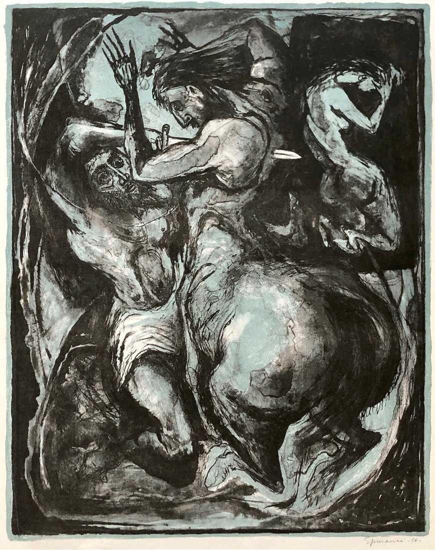 (2) BENTON SPRUANCE Lithographs PA Modernist (1 of 4)