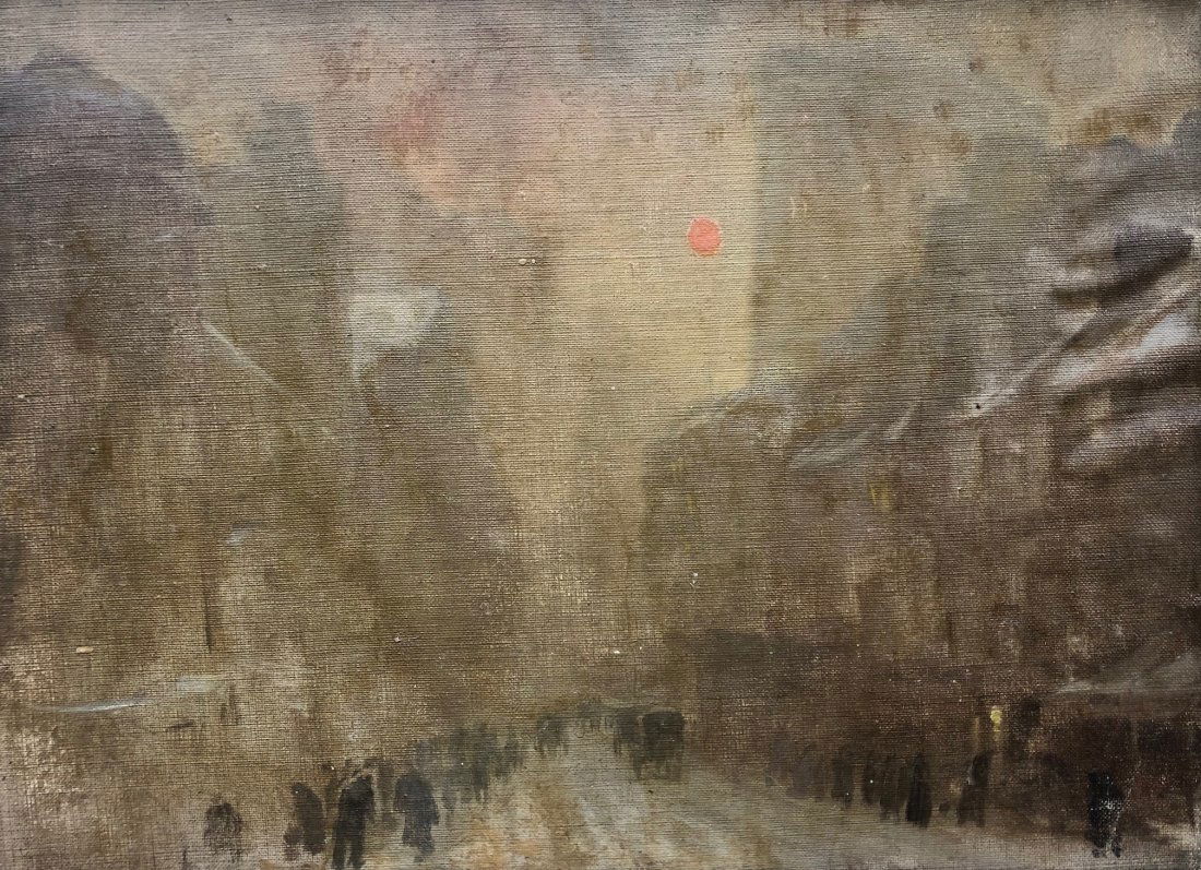 Early 20th Century Ashcan School Fog Snow London