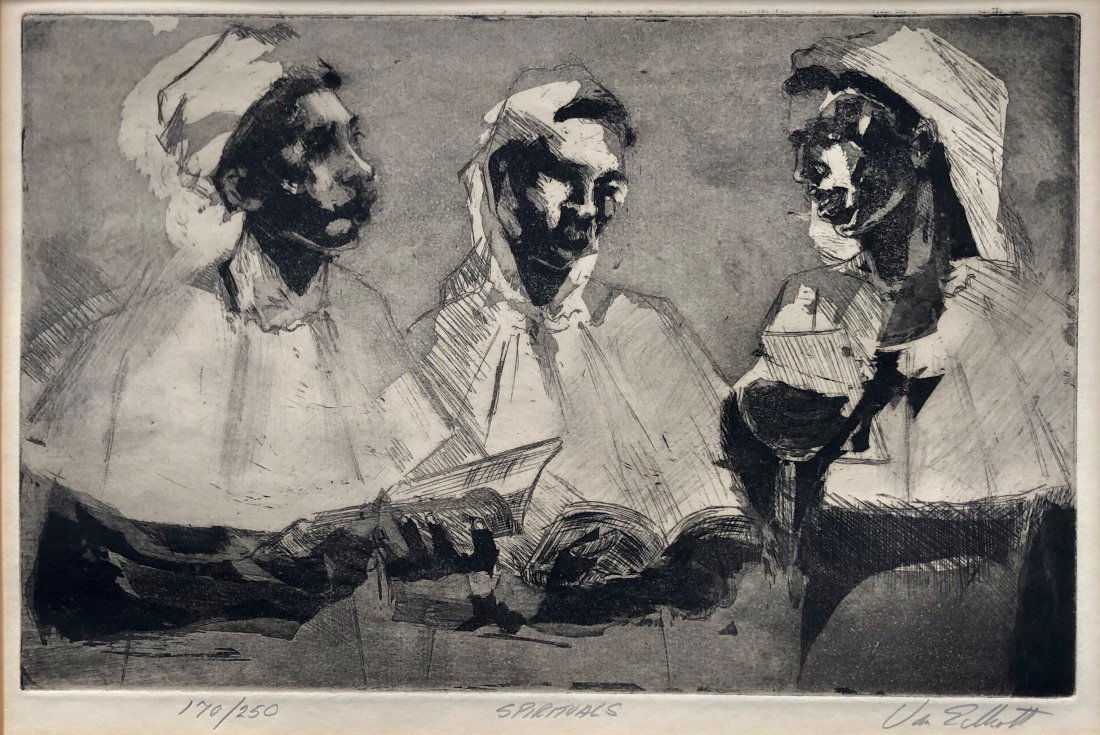 VAN ELLIOTT WILLIAMS (1924-2002, Philadelphia) Etching (1 of 4)