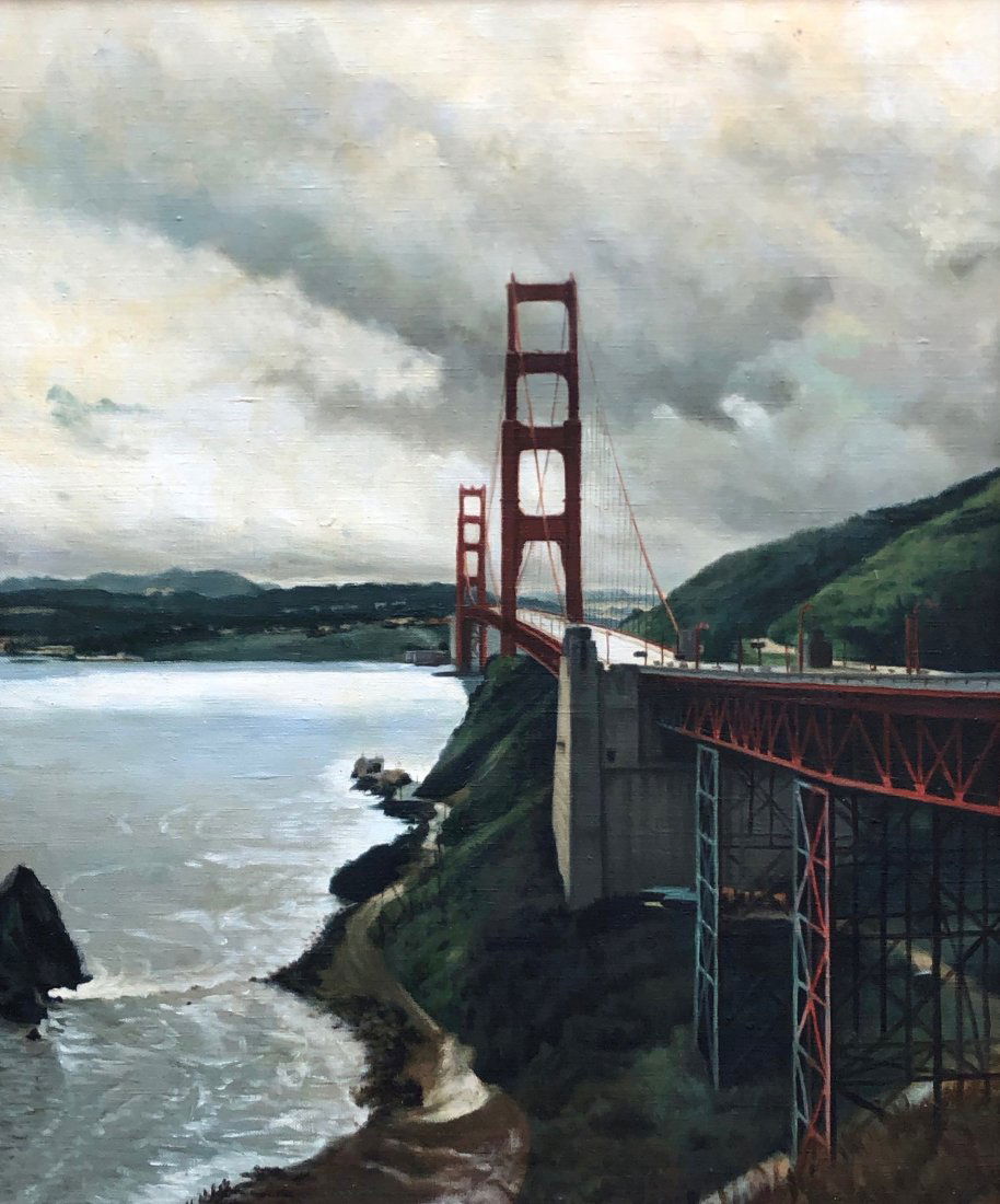 Mid-Century Scene Golden Gate Bridge San Francisco (1 of 3)