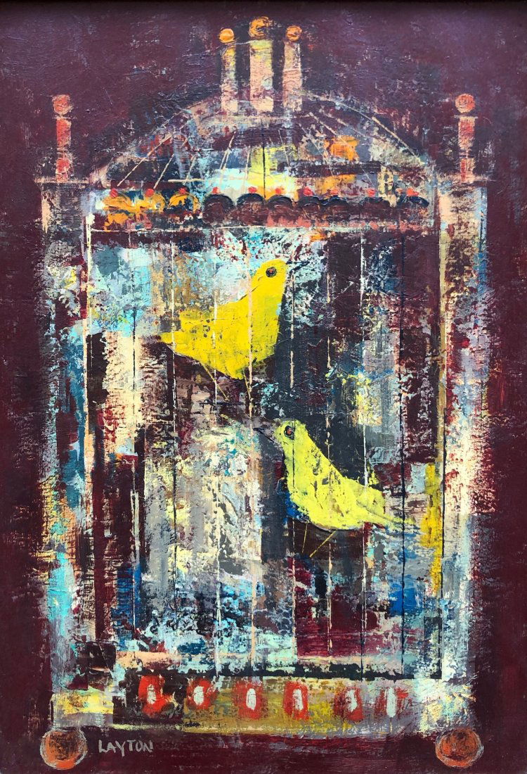 MARGARET LAYTON (20th c, American) Bird cage (1 of 4)