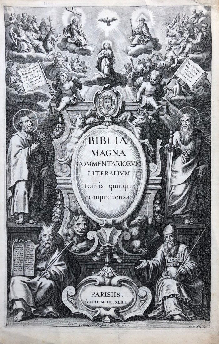 BIBLIA MAGNA 1644 Engraving Biblical Scene (1 of 4)