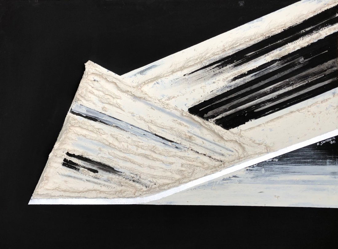 EVA SWIDER (20th c, Poland) Large Modernist Abstract (1 of 4)