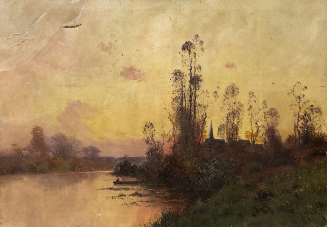 19th Century Impressionist French Landscape Signed (1 of 5)