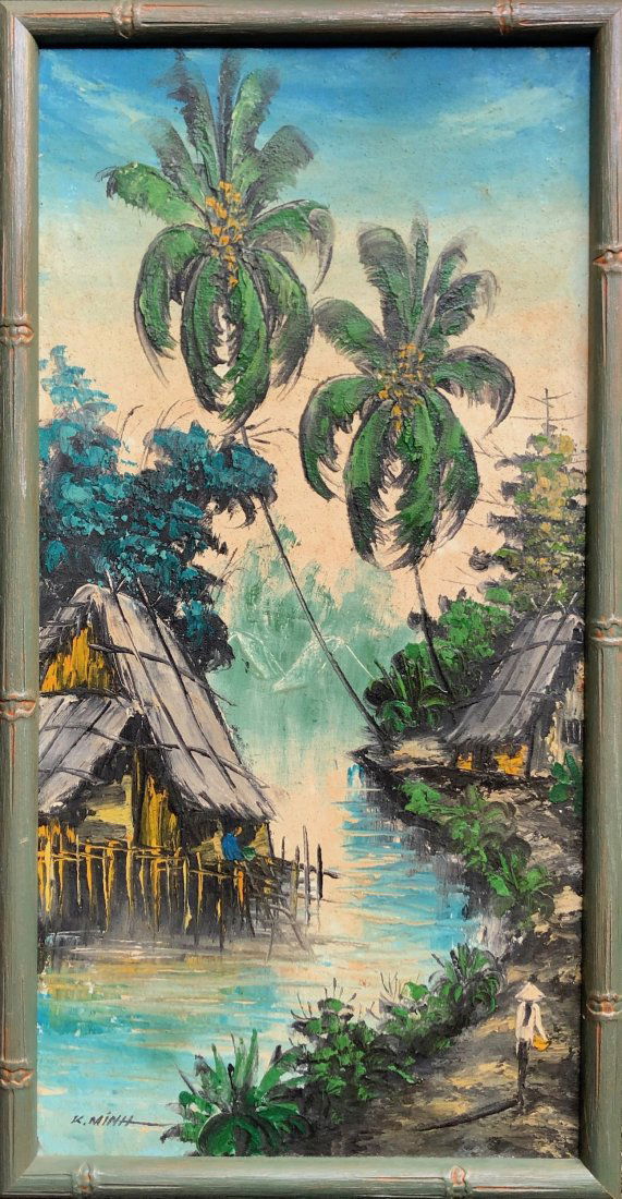 Impressionist Vietnamese Landscape Signed K. Minh (1 of 3)
