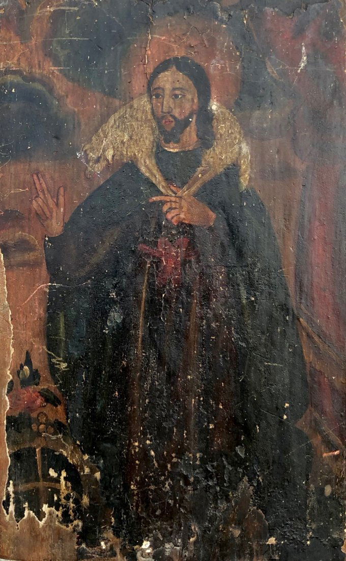 Early Hand Painted Russian Byzantine Icon (1 of 6)