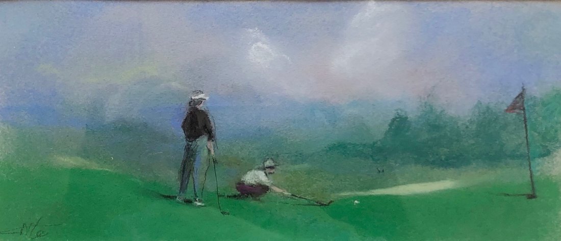 PAUL GATTO (20th c, Farmingdale, NY) Golf Scene (1 of 4)