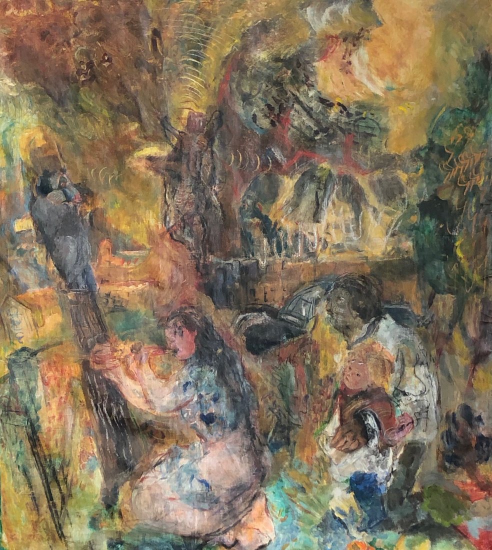 Expressionist Abstract, Graham Gallery NYC Tag Verso: Appears unsigned. In 1955 the firm moved to 1014 Madison Avenue, where the gallery was located for over 50 years. In late 2007, James Graham & Sons moved to 32 East 67th Street, where the business is 