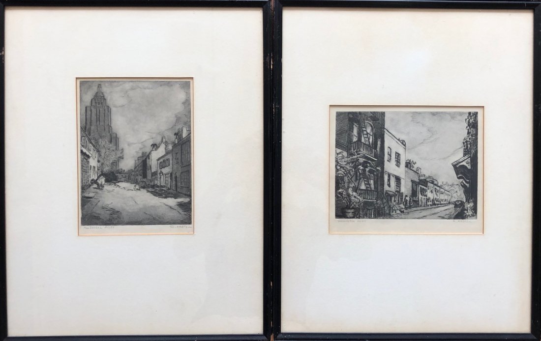 RUTH M. KREPS (b. 1900, Washington) WPA NYC Etchings (1 of 6)