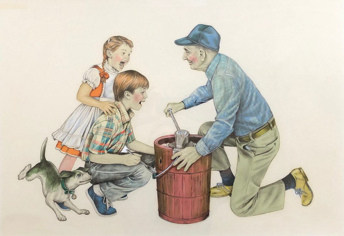 20th Century American Illustration, Children With Dog (1 of 5)