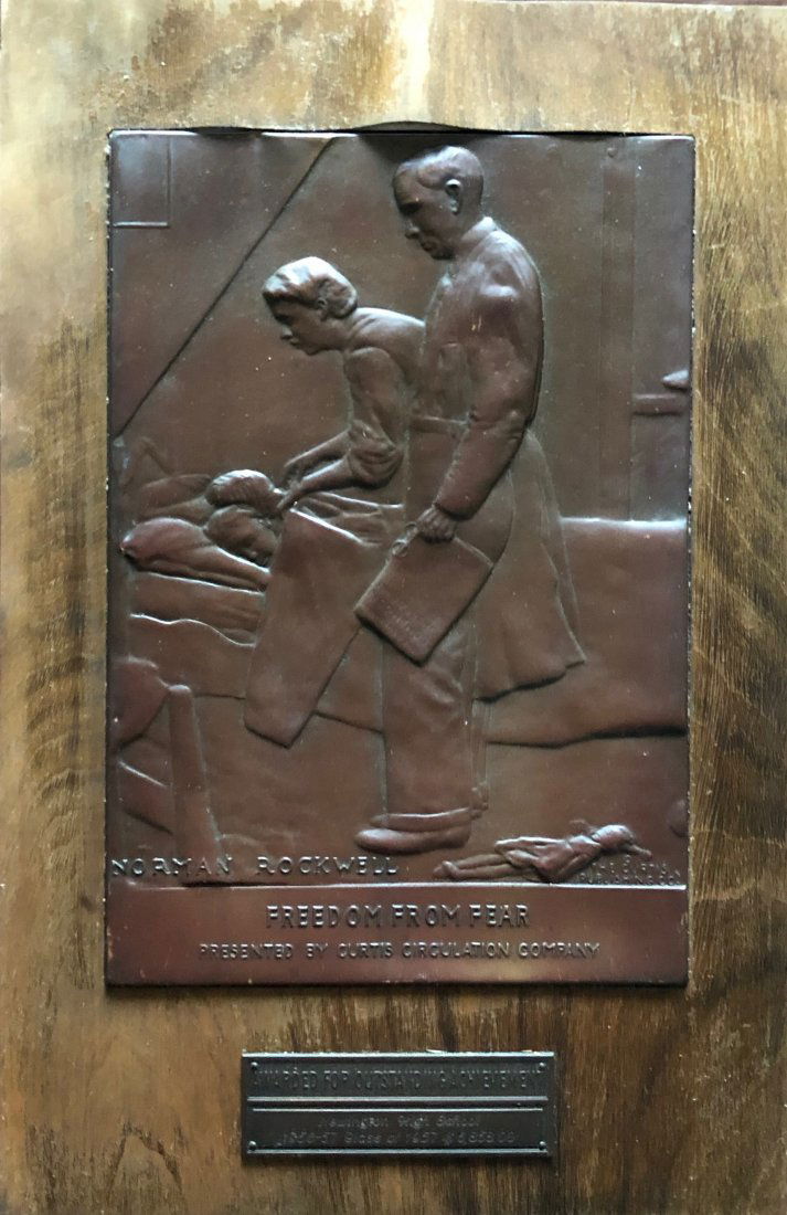 Set 4 copper relief plaques, Norman Rockwell (1 of 11)