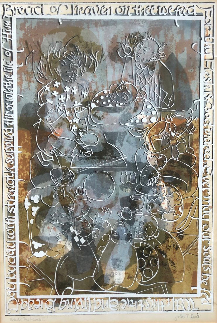 JOHN TARRELL SCOTT (1920-2007, Louisiana) Mixed Media (1 of 4)